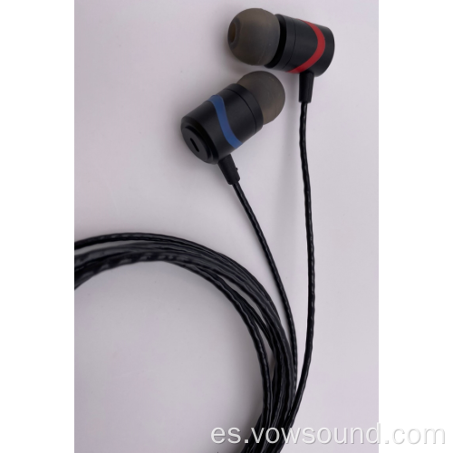 Sport In Ear Earphone Auricular con cable de metal